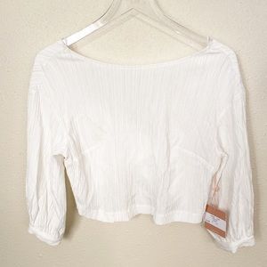NWT Le Rumi Cora Top White Sz XS